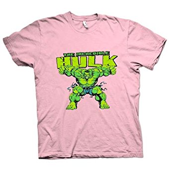 Shirt L?Incroyable Hulk Marvel Super Héros de BD Rose Taille