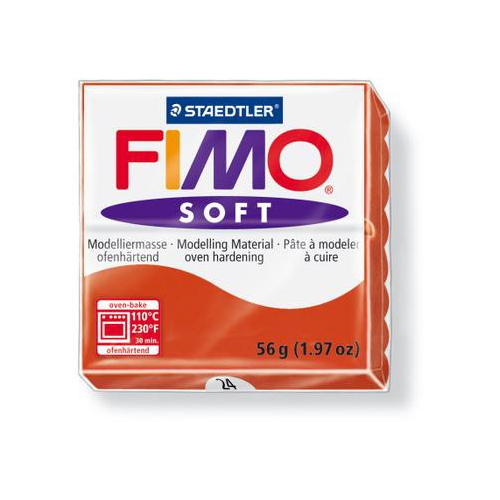 Pâte Fimo SOFT rouge indien 57g n°24 Fimo