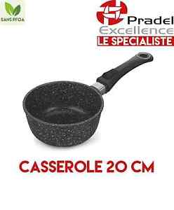 Casserole Pierre 20 Cm Pradel Excellence Tout Feu + Induction Poignée