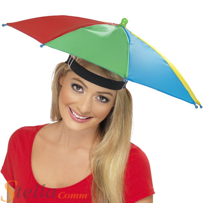 Chapeau Parapluie Multicolore Imperméable Chapeau Golf Pêche Brolly