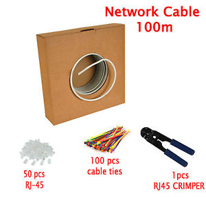 100m Cat 6 Ethernet Network LAN cable RJ45 100 meter UTP CCA