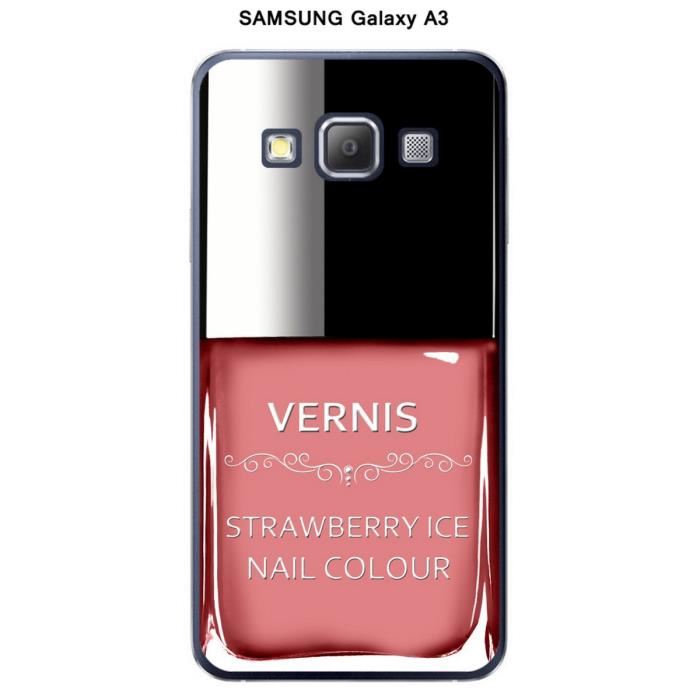 Coque Samsung Galaxy A3 Vernis Strawberry Ice Achat / Vente Coque