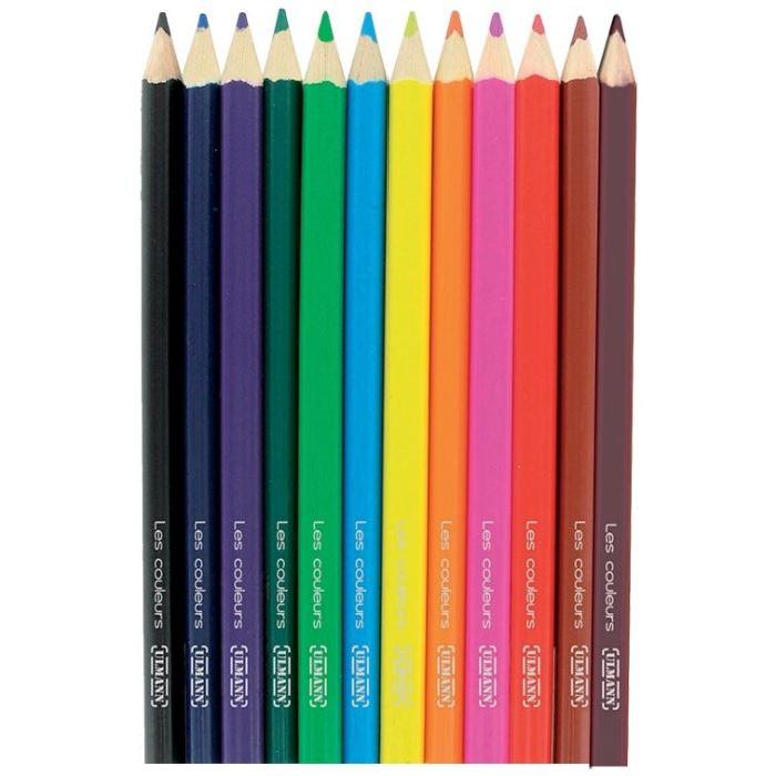 / Vente crayon de couleur 12 crayons de couleur trian?