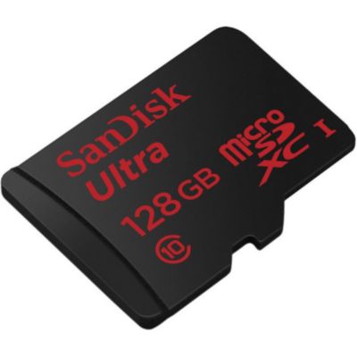 Carte Micro SD Sandisk Ultra Android microSDHC 128Go + SD Adapt