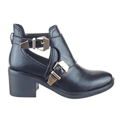Sopily Chaussure Mode Bottine Low Boots Montante Montante femmes