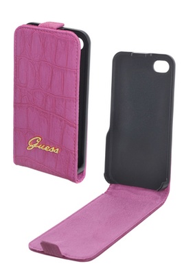 Housse pour iPhone Guess ETUI CROCO ROSE GUESS IPHONE 4/4S ETUI