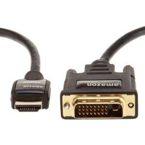 AmazonBasics Câble HDMI DVI blindé Plaqué Or 3 m