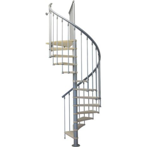 Escalier colimaçon rond Nice, bois / métal gris |