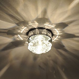 amzdeal® LED plafonnier en cristal lampe en cristal lumière de salon