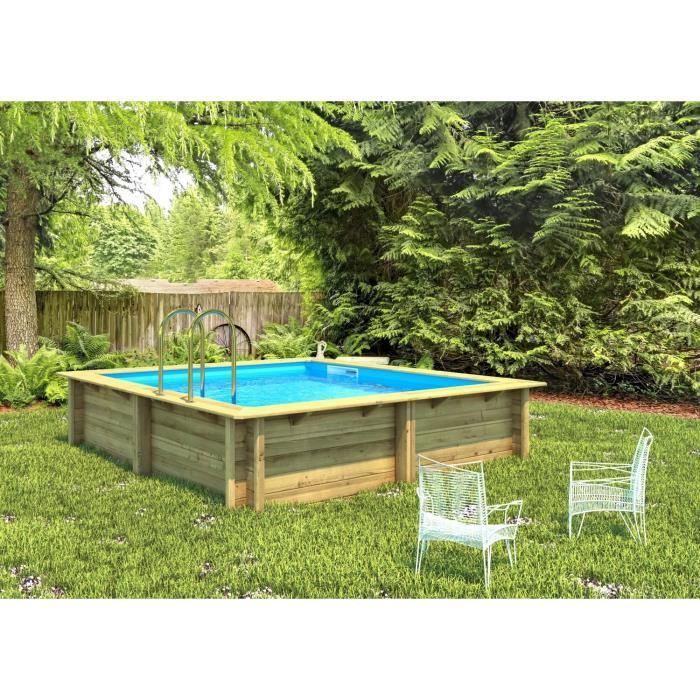 bois carrée 3×3 m Hauteur 1,20 m Achat / Vente piscine Piscine bois