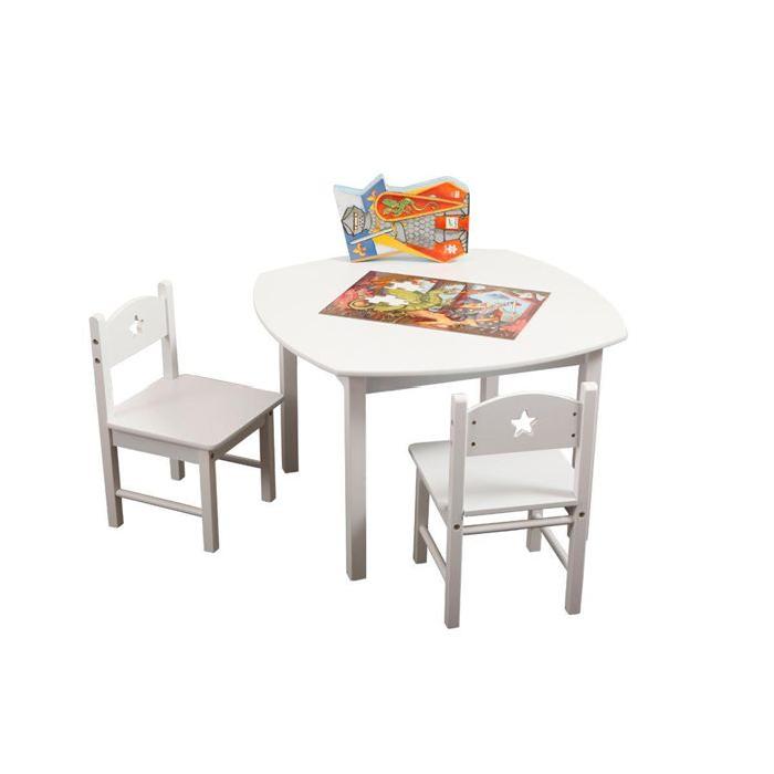 Ensemble table et chaises enfant ETOILE Blanc Achat / Vente table et