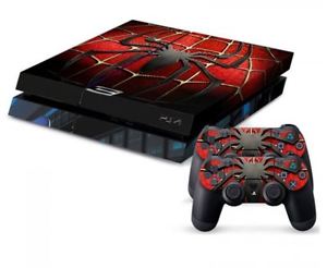 Stickers Skin PS4 + 2 Stickers Manette Spiderman