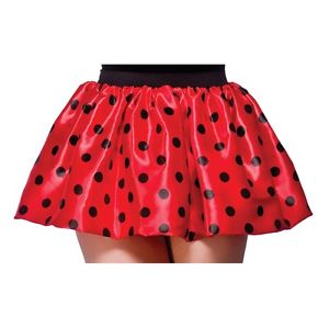 Adultes Ladybird Red + Noir Coccinelle Robe Tutu Jupe Costume TS7158