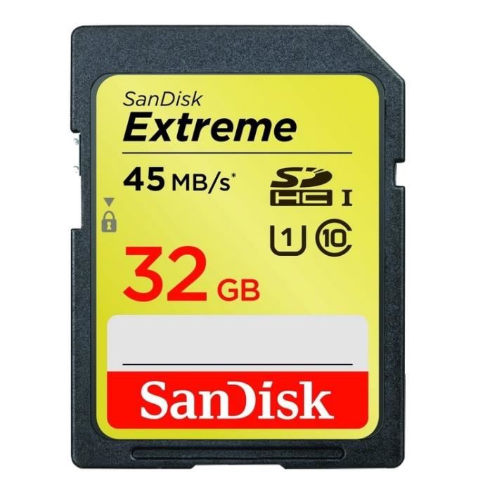 SanDisk SDHC 32 Go Extreme Classe 10 Achat / Vente carte mémoire