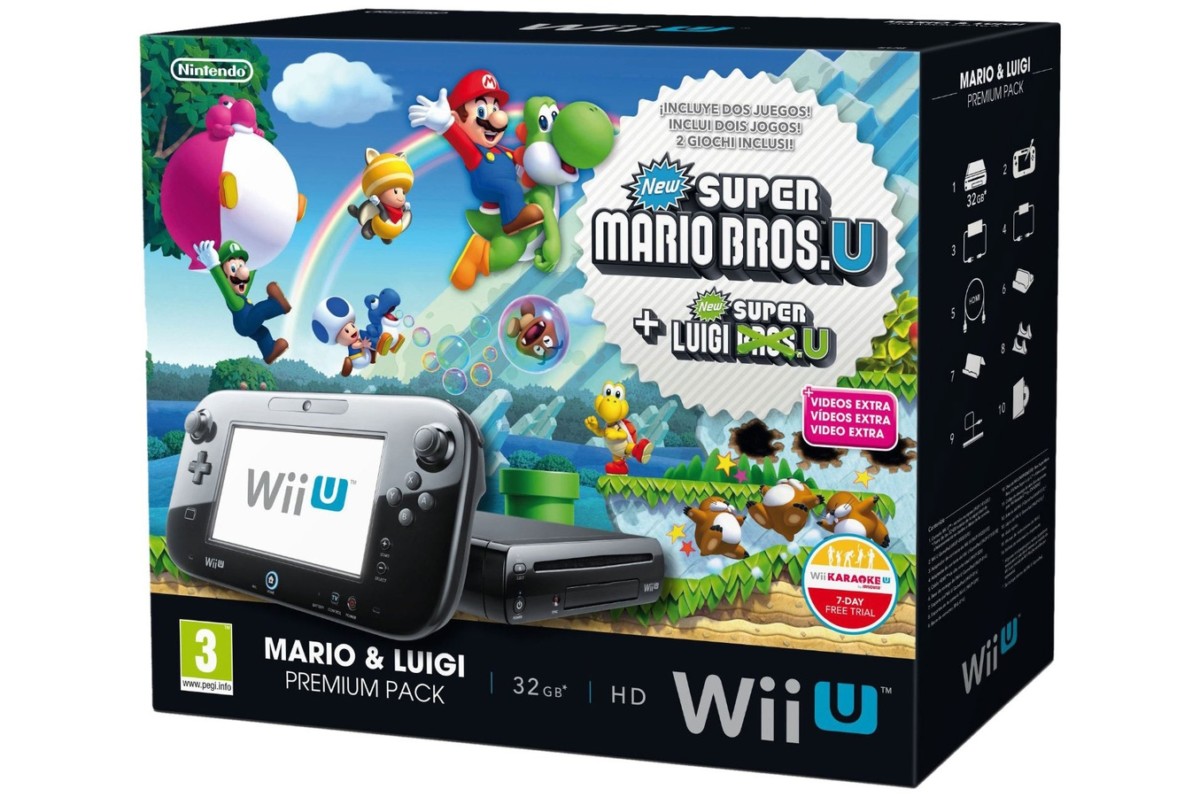 Nintendo Wii U Premium Noire 32Go + Mario & Luigi (3826295) |