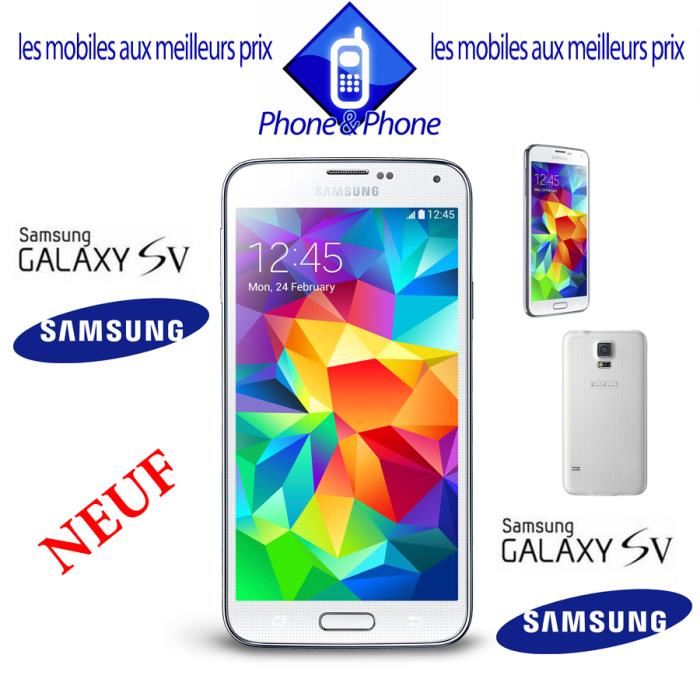 SAMSUNG GALAXY S5 NEUF BLANC DEBLOQUE Achat smartphone pas cher