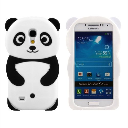 Coque Galaxy S4 Mini I9190 Silicone Souple Panda Noir Blanc Ourson