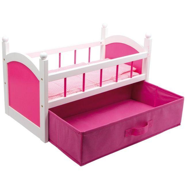 lit de poupee rosy avec tiroir