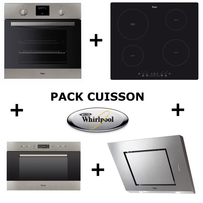 WHIRLPOOL Pack cuisson : Four pyrolyse + Table induction + Hotte
