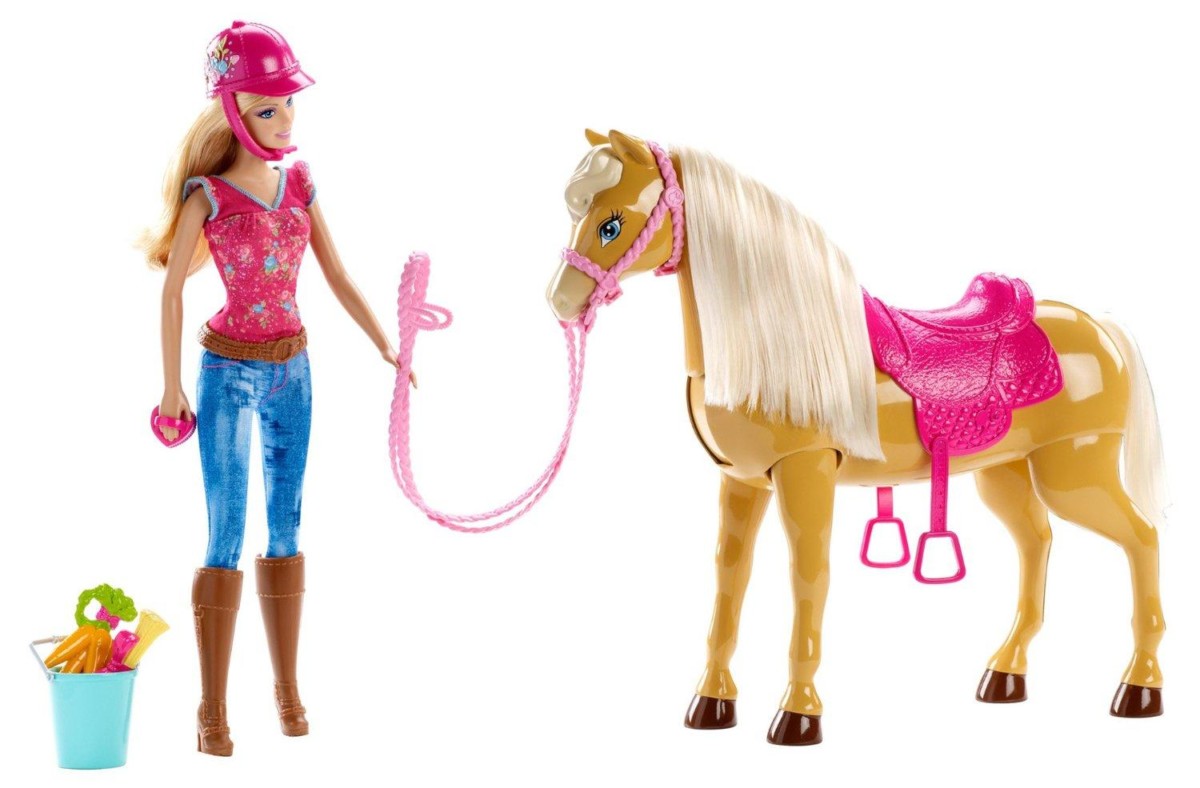 Barbie BJX85 Poupée Barbie Et son Cheval Tawny: Jeux