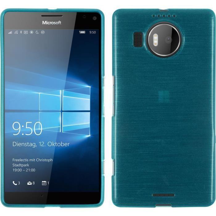Coque en Silicone pour Microsoft Lumia 950 XL brushed bleu Cover