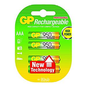 Piles rechargeables AAA/NiMH 950 mAh Multicolore: Photo