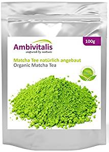 Matcha Green Tea Biologique Ambivitalis Poudre de Thé 100g