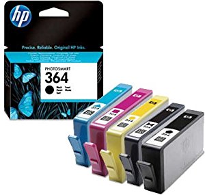 5x Cartouches d’encre Originales pour Imprimante HP Photosmart C6380