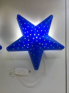 Ikea Applique murale en forme d’étoile pour chambre d’enfant Bleu