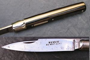 Ancien Couteau Type Laguiole Droit Mouche Forgée Guerin au Mont Dore