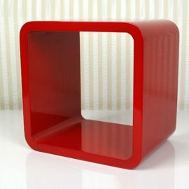 Étagère Cube Murale Rouge Pegane pas cher