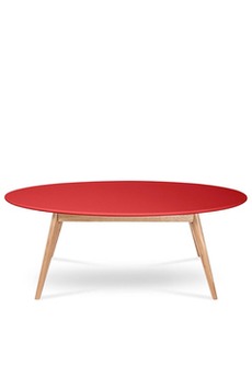 Table basse Table basse design scandinave ovale Skoll Couleur Rouge