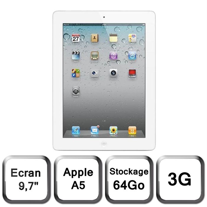 Apple iPad 2 64 Go 3G Achat / Vente tablette tactile Apple iPad 2