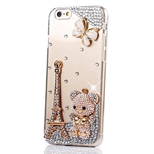 Semoss 3D Bling Cristal Strass Ours Coque Swag pour Apple iPhone 6 (4