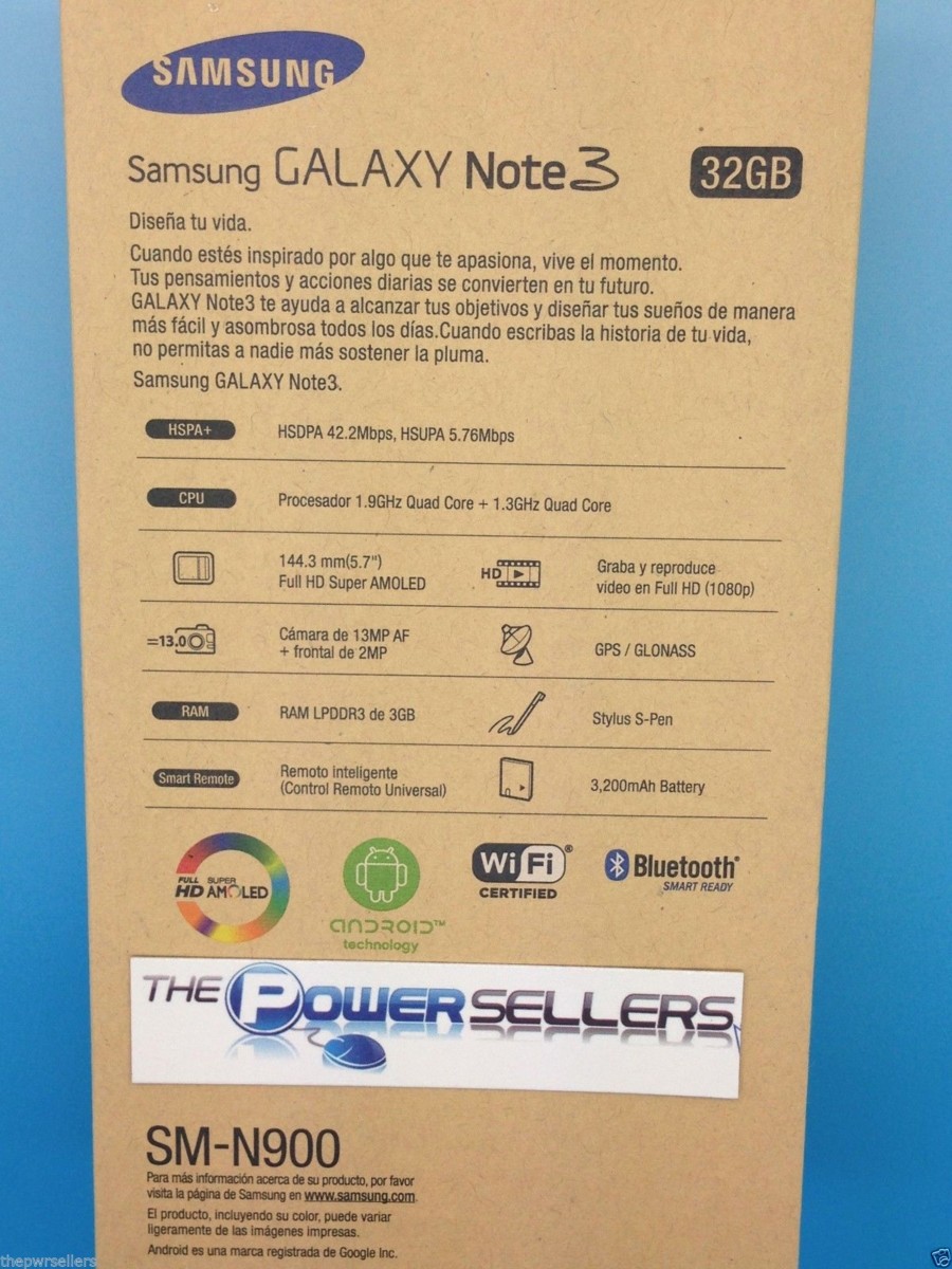 Samsung Galaxy Note 3 Jet Black SM N900 32GB UNLOCKED OEM 13MP N9000
