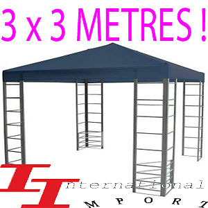 PAVILLON 3×3 Tente de Fête pergola veranda tonnelle NEW