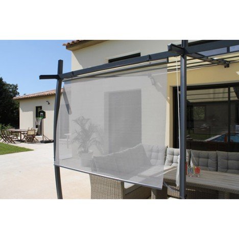 Rideau textilène Brise soleil gris l.120 x L.160 cm |