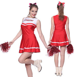 Robe Debardeur Evasee Bi ton Pompom Girl Cheerleader Uniforme pr