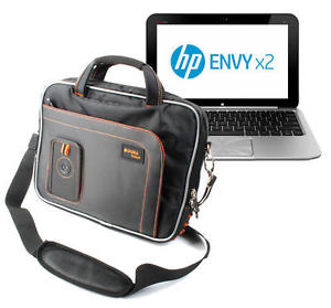 Sacoche housse noire / orange pour ordinateur HP Envy x2