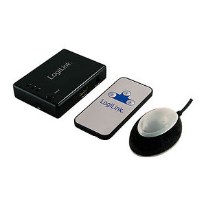LogiLink TV Mini HDMI Switch 3x HDMI Port Umschalter Verstärker 4k