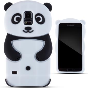 Coque panda silicone noire de Zooky® pour Samsung Galaxy S5 (i9600