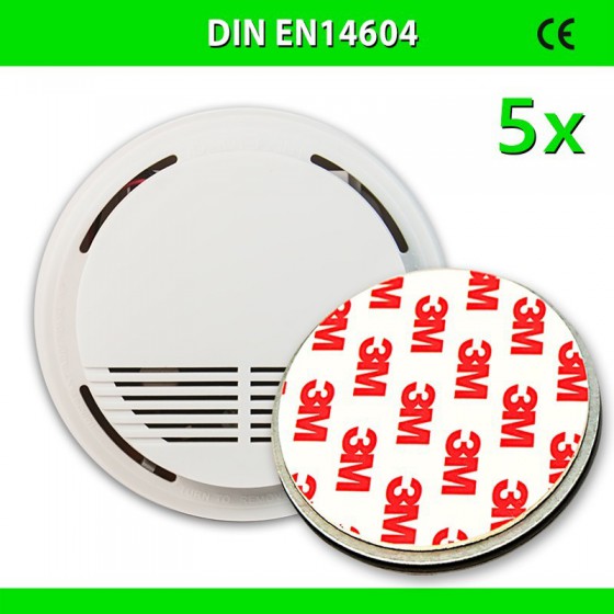 5X Nemaxx FL2B Détecteur DE Fumée DIN EN 14604 5X Nemaxx NX1 Support
