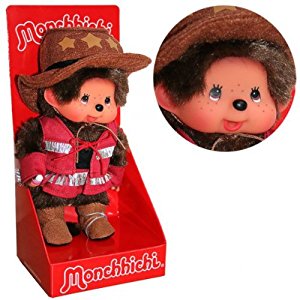 Kiki Monchichi Cowboy Western Girl Doll 20 cm poupée