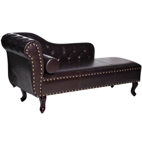 Homcom Banquette meridienne capitonnee chesterfield chaise longue