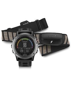 Garmin Fenix 3 HRM Run Bundle Multi Sport Training GPS Watch Silver