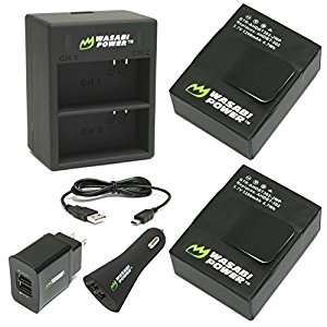 Battery (2 Pack) and Dual Charger for GoPro Hero3, Hero3+ and GoPro