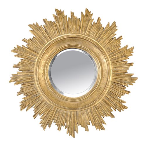 Emde Miroir rond en résine soleil doré D.45cm Boheme pas cher