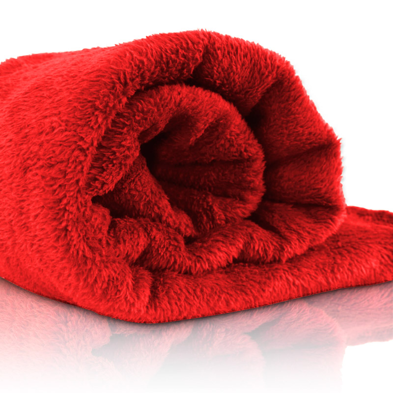 Plaid couverture rouge microfibre 230×230 cm canapé chambre plaid
