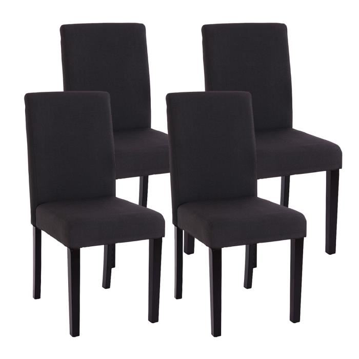 noir Achat / Vente chaise Tissu, 100% polyester, bois