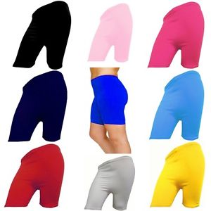 LADIES CYCLING STRETCHY COTTON LYCRA SHORT ACTIVE WOMENS LEGGINGS